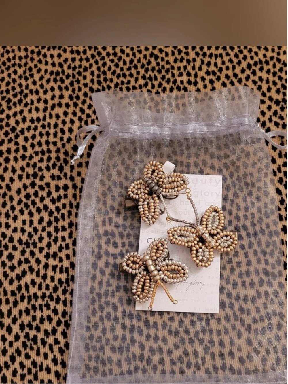 Curried Myrrh NWT Free People Kocho Butterfly Hair Clips set of 3 - Picture 7 of 7